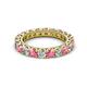 2 - Ellen 3.00 mm Pink Tourmaline and Diamond Eternity Band 