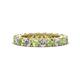 1 - Ellen 3.00 mm Peridot and Diamond Eternity Band 