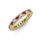 3 - Ellen 3.00 mm Rhodolite Garnet and Diamond Eternity Band 