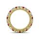 4 - Ellen 3.00 mm Rhodolite Garnet and Diamond Eternity Band 