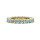 1 - Ellen 3.00 mm Aquamarine and Diamond Eternity Band 