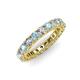3 - Ellen 3.00 mm Aquamarine and Diamond Eternity Band 