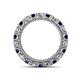 4 - Ellen 3.00 mm Blue Sapphire and Lab Grown Diamond Eternity Band 