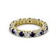2 - Ellen 3.00 mm Blue Sapphire and Lab Grown Diamond Eternity Band 