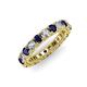 3 - Ellen 3.00 mm Blue Sapphire and Lab Grown Diamond Eternity Band 