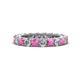 1 - Ellen 3.00 mm Pink Sapphire and Lab Grown Diamond Eternity Band 