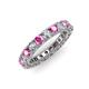 3 - Ellen 3.00 mm Pink Sapphire and Lab Grown Diamond Eternity Band 