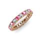 3 - Ellen 3.00 mm Pink Tourmaline and Lab Grown Diamond Eternity Band 