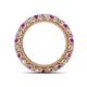 4 - Ellen 3.00 mm Amethyst and Lab Grown Diamond Eternity Band 