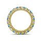 4 - Ellen 3.00 mm Blue Topaz and Lab Grown Diamond Eternity Band 
