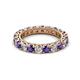 2 - Ellen 3.00 mm Iolite and Lab Grown Diamond Eternity Band 