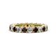 1 - Ellen 3.00 mm Red Garnet and Lab Grown Diamond Eternity Band 
