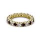 2 - Ellen 3.00 mm Red Garnet and Lab Grown Diamond Eternity Band 