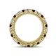 4 - Ellen 3.00 mm Red Garnet and Lab Grown Diamond Eternity Band 