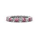 1 - Ellen 3.00 mm Rhodolite Garnet and Lab Grown Diamond Eternity Band 