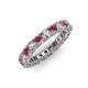 3 - Ellen 3.00 mm Rhodolite Garnet and Lab Grown Diamond Eternity Band 
