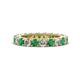 1 - Ellen 3.00 mm Emerald and Lab Grown Diamond Eternity Band 