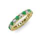 3 - Ellen 3.00 mm Emerald and Lab Grown Diamond Eternity Band 