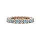 1 - Ellen 3.00 mm Aquamarine and Lab Grown Diamond Eternity Band 