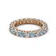 2 - Ellen 3.00 mm Aquamarine and Lab Grown Diamond Eternity Band 