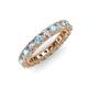 3 - Ellen 3.00 mm Aquamarine and Lab Grown Diamond Eternity Band 