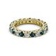 2 - Ellen 3.00 mm Blue Diamond and White Lab Grown Diamond Eternity Band 