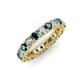 3 - Ellen 3.00 mm Blue Diamond and White Lab Grown Diamond Eternity Band 