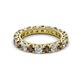2 - Ellen 3.00 mm Smoky Quartz and Lab Grown Diamond Eternity Band 