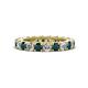 1 - Ellen 3.00 mm London Blue Topaz and Lab Grown Diamond Eternity Band 
