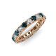 3 - Ellen 3.00 mm London Blue Topaz and Lab Grown Diamond Eternity Band 