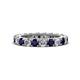 1 - Ellen 3.00 mm Blue Sapphire and Lab Grown Diamond Eternity Band 