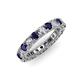 3 - Ellen 3.00 mm Blue Sapphire and Lab Grown Diamond Eternity Band 