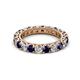 2 - Ellen 3.00 mm Blue Sapphire and Lab Grown Diamond Eternity Band 