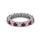 2 - Ellen 3.00 mm Ruby and Lab Grown Diamond Eternity Band 