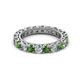 2 - Ellen 3.00 mm Green Garnet and Lab Grown Diamond Eternity Band 