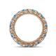 4 - Ellen 3.00 mm Blue Topaz and Lab Grown Diamond Eternity Band 