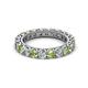 2 - Ellen 3.00 mm Peridot and Lab Grown Diamond Eternity Band 