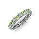 3 - Ellen 3.00 mm Peridot and Lab Grown Diamond Eternity Band 