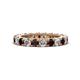 1 - Ellen 3.00 mm Red Garnet and Lab Grown Diamond Eternity Band 