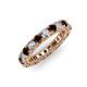 3 - Ellen 3.00 mm Red Garnet and Lab Grown Diamond Eternity Band 