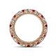 4 - Ellen 3.00 mm Rhodolite Garnet and Lab Grown Diamond Eternity Band 