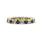 1 - Ellen 3.00 mm Black Diamond and White Lab Grown Diamond Eternity Band 