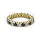 2 - Ellen 3.00 mm Black Diamond and White Lab Grown Diamond Eternity Band 