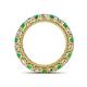 4 - Ellen 3.00 mm Emerald and Lab Grown Diamond Eternity Band 