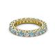 2 - Ellen 3.00 mm Aquamarine and Lab Grown Diamond Eternity Band 