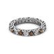 2 - Ellen 3.00 mm Smoky Quartz and Lab Grown Diamond Eternity Band 