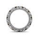 4 - Ellen 3.00 mm Smoky Quartz and Lab Grown Diamond Eternity Band 