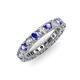 3 - Ellen 3.00 mm Tanzanite and Lab Grown Diamond Eternity Band 