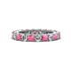 1 - Ellen 3.00 mm Pink Tourmaline and Lab Grown Diamond Eternity Band 