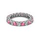 2 - Ellen 3.00 mm Pink Tourmaline and Lab Grown Diamond Eternity Band 